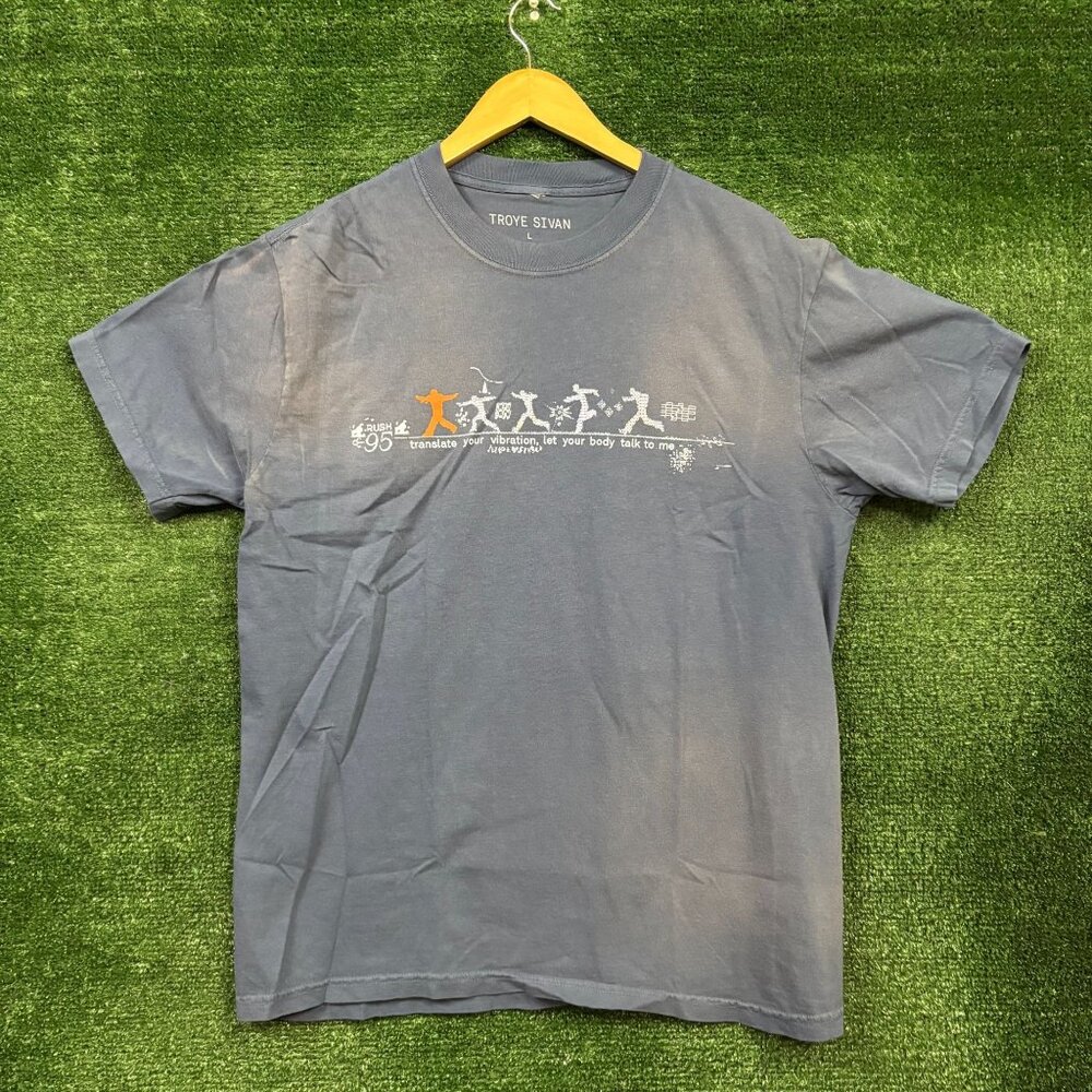 Troye Sivan Rush Something to Give Each Other blue T-Shirt Size Large